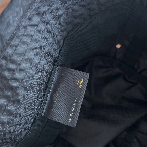 Fendi Black Nylon Bucket Hat